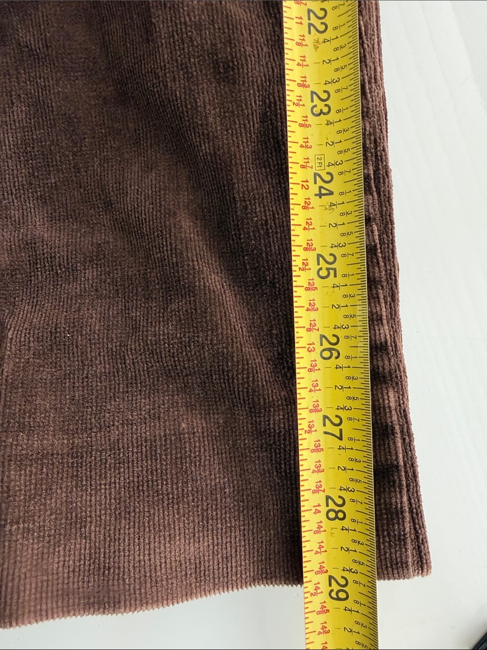 Aziz brown corduroy cargo pants straight Low Rise flap pockets vintage Y2K Small - Picture 6 of 7